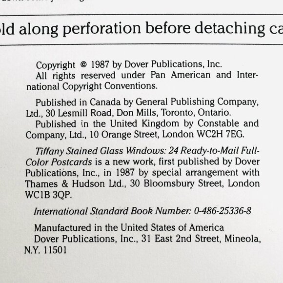 Tiffany Stained Glass Windows Postcards - 24 Ready-To-Mail Full Color Postcards - Picture 6 of 7